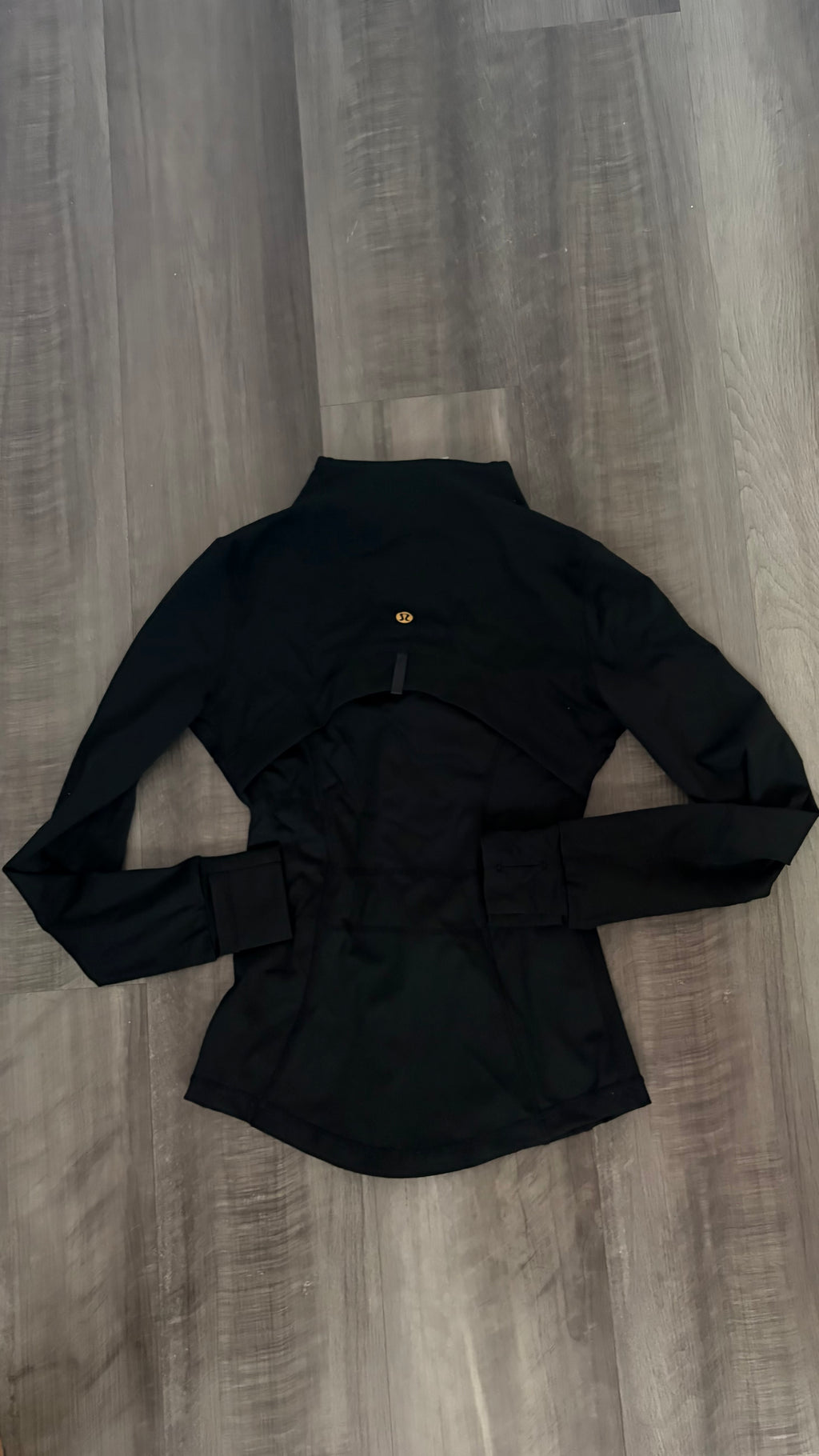Black w Gold Zipper Lululemon Define Jacket & Shorts Set(Size 2)